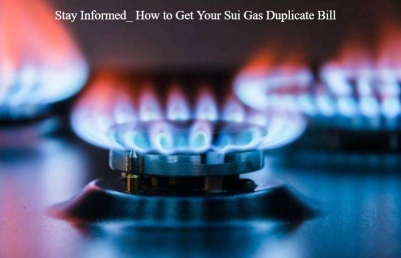 Sui Gas Duplicate Bill